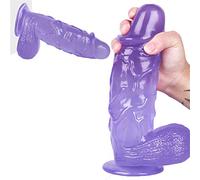 WNBXZ Dildo Gigante XXL Dildo Dildo anale con potenti Giocattoli del Sesso di aspirazione per Coppie Reali Dong Robusto Albero Robusto e vene realistiche Replica Replica Reale per Donne e Gay,Blu