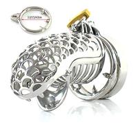 WNBXZ La castità Gabbia di Metallo Chastity Belt Uomo Cockcage Unico Aspetto Chastity BDSM erotici Sex Toys 3 Formati tra Cui Scegliere Cintura di castità per Gli Uomini di Metallo,50mm