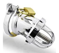 WNBXZ Pene Gabbia con Dilatatore Chastity Belt for Men Chastity Cage Uomo Estremamente Materiale di Alta qualità in Acciaio Inox Estraibile Uretrale Dilatatore Bondage Set per Il Sesso,43 mm