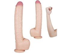 WNBXZ Real Dong XXL Dildo Dildo Dildo Dildo Replica con Potenti Testicoli Realistici di Ventosa E Glans Anale Dildo Sex Toys per Coppie per Principianti E Utenti Esperti,Flesh