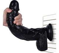 WNBXZ XXL Dildo Anale Dildo Gomma Penis Realistico Dildo Naturale Dildo Vene realistiche e testicoli Soft Silicone SextoySets per Coppie con potenti aspirapolvere Masturbator Sex Toys,Nero