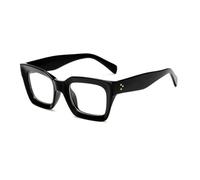 WNCKSQ Occhiali da sole quadrati vintage Donna Uomo Punk Occhiali da sole con montatura grande Occhiali da vista femminili Occhiali da vista da donna Occhiali UV400, C5 Nero, Trasparente, 1