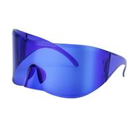 WNCKSQ Occhiali da sole rettangolari con maschera, da donna e da uomo, punk, da sole steampunk, oversize, con scudo, C7 blu, 1