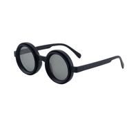 WNCKSQ Occhiali da sole rotondi regolabili con montatura piccola polarizzata Steampunk, occhiali da sole oscuranti, occhiali da sole da esterno, occhiali da pesca e da guida, C1MatteBlackGrigio