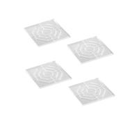 WNDUOKXH I piedini multiuso in silicone trasparente per mobili offrono un'eccellente antiscivolo per tutti i tipi di mobili. Piedini trasparenti in silicone antiscivolo, Piazza, 6x6 cm