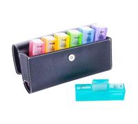 WNDUOKXH Organizer settimanale per pillole con griglie resistenti e contrassegnate che garantisce un'assunzione giornaliera senza sforzo durante i viaggi Facile da trasportare e