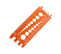 WNDUOKXH Strumento di misura per dadi e viti, essenziale per ogni tecnico che desidera misurare rapidamente la filettatura. Tester metrico in pollici, Arancia, 22x8.5 cm