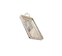 WNDUOKXH Vassoio decorativo con specchio, vassoio per il trucco, gioielli, offre lusso e allo stesso tempo funzionalità e stile, profumo, arredamento, mobiletto per il bagno, 45x26x7cm