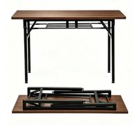 WNGJZZYC Scrivania Pieghevole, Tavolo Pieghevole, Senza Montaggio | Piccola Scrivania Per Ufficio Domestico, Camera Da Letto, Dormitorio, Studio, Scrivania(Brown,100x40x75cm/40x16x35in)