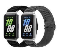 WNIPH Cinturino elastico in nylon compatibile con Samsung Galaxy Fit 3 per uomini e donne, cinturino di ricambio sportivo elastico morbido e regolabile solo loop per Samsung Galaxy Fit 3, Nero e