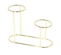 WNJZ Splendido espositore a sfera in metallo robusto, con marmo e cristallo, decorazione per sala e ufficio, uovo celeste (supporto per 2 palline dorate)