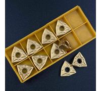 WNMG080408-MA Inserti per tornitura in carburo, 10 pezzi, inserto per tornio rivestito CVD/PVD per acciaio inossidabile ghisa, lama esagonale per finitura