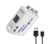 WNNZVCC Convertitore video da S a HDMI, adattatore AV/composito a HDMI, CVBS video audio compatibile per PAL/NTSC TV/PC/PS1/PS2/STB/Xbox/VHS/VCR/DVD (bianco)