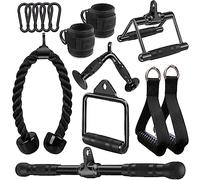 WNOEY Accessorio per tricipiti Pull Down, Accessori per Macchina per la casa e la Palestra, Attacco LAT Pull Down per Fitness (Kit di Fissaggio per Macchina con Cavo 1.0)