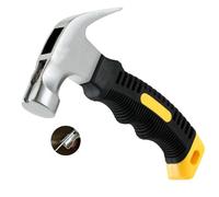 Wnqou 8oz Claw Hammer - Mini martello da campeggio a faccia liscia con magnete, nero