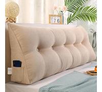 WNRLL 01,80x20x50cm, Cuscino Schienale Letto Cuscino Cuneo da Lettura per Divano Imbottito Sfoderabile Triangolare Cuscini Grandi per Testiera Letto