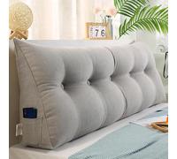 WNRLL 03,120x20x50cm, Cuscino Schienale Letto Cuscino Cuneo da Lettura per Divano Imbottito Sfoderabile Triangolare Cuscini Grandi per Testiera Letto