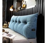 WNRLL Cuscino di Supporto per Testiera del Letto,Cuscino per Schiena per Divano Lettura, Schienale Velluto Rimovibile Triangolare Cuscino Tatami,01,120x50x20cm/47x20x8in