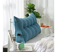 WNRLL Cuscino di Supporto per Testiera del Letto,Cuscino per Schiena per Divano Lettura, Schienale Velluto Rimovibile Triangolare Cuscino Tatami,25,100x50x20cm/39x20x8in