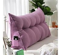WNRLL Cuscino di Supporto per Testiera del Letto,Cuscino per Schiena per Divano Lettura, Schienale Velluto Rimovibile Triangolare Cuscino Tatami,24,120x50x20cm/47x20x8in