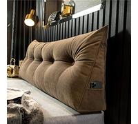WNRLL Cuscino di Supporto per Testiera del Letto,Cuscino per Schiena per Divano Lettura, Schienale Velluto Rimovibile Triangolare Cuscino Tatami,02,120x50x20cm/47x20x8in