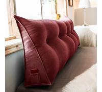 WNRLL Cuscino di Supporto per Testiera del Letto,Cuscino per Schiena per Divano Lettura, Schienale Velluto Rimovibile Triangolare Cuscino Tatami,28,200x50x20cm/79x20x8in