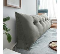 WNRLL Cuscino di Supporto per Testiera del Letto,Cuscino per Schiena per Divano Lettura, Schienale Velluto Rimovibile Triangolare Cuscino Tatami,13,180x50x20cm/71x20x8in