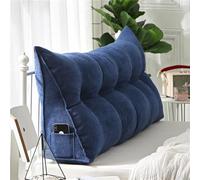 WNRLL Cuscino di Supporto per Testiera del Letto,Cuscino per Schiena per Divano Lettura, Schienale Velluto Rimovibile Triangolare Cuscino Tatami,23,200x50x20cm/79x20x8in