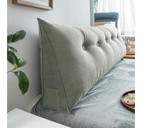 WNRLL Cuscino di Supporto per Testiera del Letto,Cuscino per Schiena per Divano Lettura, Schienale Velluto Rimovibile Triangolare Cuscino Tatami,11,80x50x20cm/30x20x8in