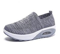 WNRLL Scarpe da Ginnastica con Piattaforma in Mesh Traspirante da Donna Comode Scarpe da Trekking Supporto per Arco Ortopedico Sneakers Casual alla Moda,03,37 EU