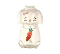 Wnvivi Carino Coniglietto Coniglietto Carafe e Bicchiere Set di Pedalata, Brocca D'acqua a Forma di Coniglio e Tazze di Vetro, Tazze da Bevanda per il Comodino Camera da Letto