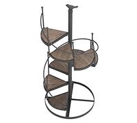 Wnvivi Scaffale per Piante con Scala a Chiocciola, Espositore per Piante in Ferro Battuto a 9 Livelli, Supporto per Fioriera con Scaletta Decorativa per Piante da Interno Ed Esterno