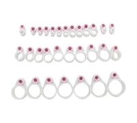 WNXGNHO 15 pz/25 pezzi Canna da pesca Filo Anelli in Silicone Guida Linea Pali di Diverse Dimensioni Anelli Accessori da Pesca Glow Guide di Pesca