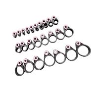 WNXGNHO 15 pz/25 pezzi Canna da pesca Filo Anelli in Silicone Guida Linea Pali di Diverse Dimensioni Anelli Accessori da Pesca Glow Guide di Pesca