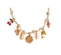 WNXGNHO Collana artigianale artigianale con ciondoli a forma di stella marina con design a più fili, gioielli leggeri, collana artigianale per vacanze al mare, Misura unica, come descritto, come