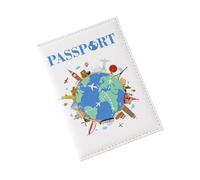 WNXGNHO Copertine per passaporti in pelle PU Stampa a colori Porta passaporti globali Coperture per carte di credito Accessori da viaggio per adulti Stampa a colori Copertura passaporto globale