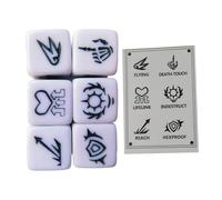 WNXGNHO Dadi a Rotondo, 6 lati, Parole chiave, dadi di Gioco di ruolo per Gioco da Tavolo, Istruzione in ccessori da Tavolo di Gioco Multifacce facili da Usare per Giochi di ruolo