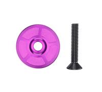 WNXGNHO Design filettato del Cappuccio della Serie sterzo | Tappo per cuffia per bicicletta in lega alluminio con vite da 6 mm, colore inciso con precisione