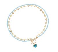 WNXGNHO Elegante ciondolo a forma di cuore con zircone su una misteriosa catena nera, ideale per gli appassionati di gioielli, abiti eleganti, gioielli per feste, Misura unica, come descritto, come