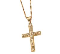 WNXGNHO Elegante collana con ciondolo a forma di croce, resistente all'ossidazione, accessorio per personalizzare l'espressione e la fede, la cultura giovanile, 14, come descritto, come descritto