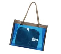 WNXGNHO Grande borsa a tracolla trasparente pratica resistente all'acqua borsa casual per cosmetici per uso quotidiano e viaggi vacanza borsa a tracolla di grande capacità, Blu, One Size