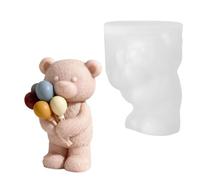 WNXGNHO Stampo in Silicone Multiuso per Sapone per Candele Cioccolato Forma Orsetto a Palloncino. Robusto E Flessibile Ideale per Progetti Stampo in Silicone Alimentare