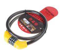 WNXGNHO Tipo Lucchetto a combinazione con cavo, Yellow LG8241 200G | Lucchetto per bici regolabile con cavo in acciaio rinforzato, cavo intrecciato per spostamenti in città e sicurezza