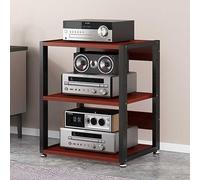 WNYAILLL Mobile HIFI, Supporto For Lettore CD A 3 Strati, Rack Audio For Archiviazione Aperta, Mobile per Componenti Stereo, Scaffale Aperto For Casa, Ufficio, Teatro, Soggi(Brown)