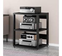 WNYAILLL Mobile HIFI, Supporto For Lettore CD A 3 Strati, Rack Audio For Archiviazione Aperta, Mobile per Componenti Stereo, Scaffale Aperto For Casa, Ufficio, Teatro, Soggi(Black)
