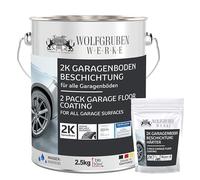 WO-WE 2K Pittura per Pavimento Garage Vernice Bicomponente Rivestimento in Resina Epossidica Box Officina Cantina Grigio luce l 2,5kg
