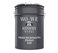 WO-WE Vernice Segnaletica Stradale Pittura Spartitraffico Orizzontale Parcheggio Bianco 5L - SL820
