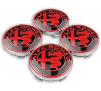 WOAFEY Coprimozzo 4 PZ 60mm per Alfa Romeo 159 156 Giulietta Mito Giulia Spider Brera Coprimozzo per Mozzo Centrale Auto Cerchi per Automatico Copertura Badge Emblem Sticker Tappi per Mozzo Ruota,D
