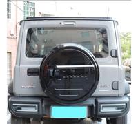 WOAFEY Copriruota di scorta Copriruota di scorta per Auto per Suzuki Jimny JB64 Sierra JB74W 2019 2020 Copriruota Elastico Antipolvere Impermeabile ABS,Black