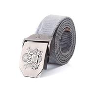 WOAIXI Tela Cintura,Moda Uomo Donna Cintura di Tela Web Cintura con Fibbia in Metallo Cintura di Jeans alla Moda Cinture Tattiche Militari Cintura Unisex in Nylon Casual All'Aperto, Grigio, 130Cm